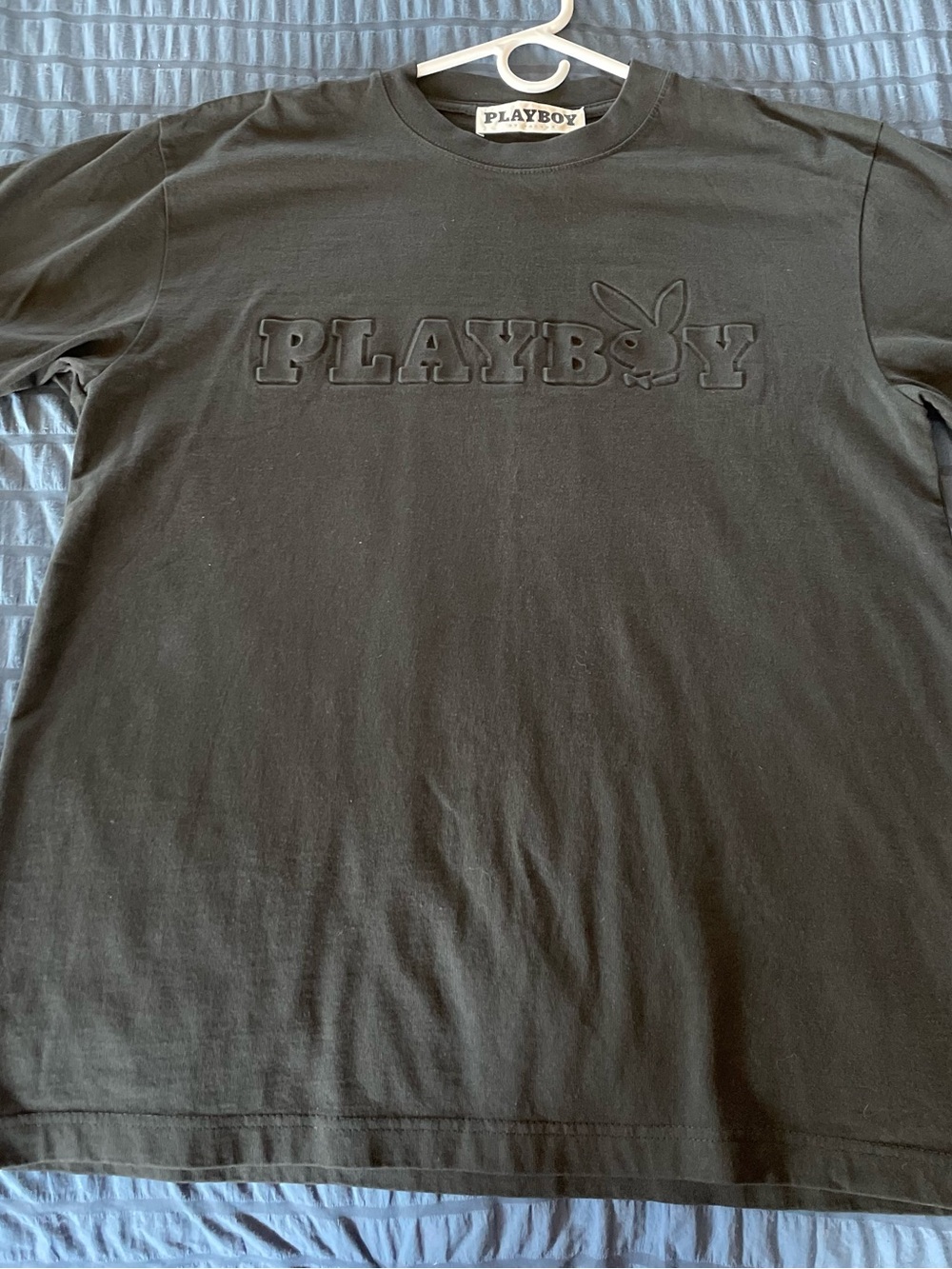 PacSun Black Short Sleeve Tee with Embossed PLAYBOY Logo